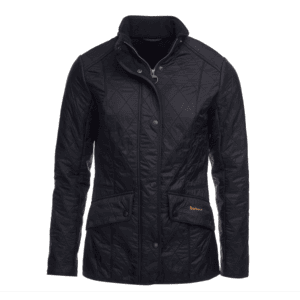 Barbour Cavalry Polarquilt, black, laid flat, view 4