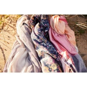 SS23 Accessories Kendra Check Wrap LSC0419WH11 Retro Floral Print Wrap LSC0408MI11 Madison Sarong LSC0421WH11