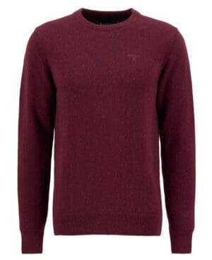 Barbour Essential Tisbury Crew Neck Jumper Ruby 6