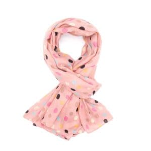 23003 scribbled spots scarf light pink 2