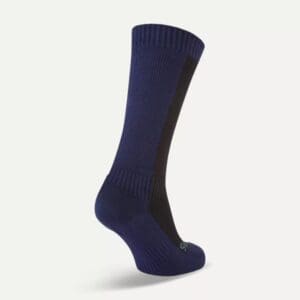 Starston Waterproof Cold Weather Mid Length Socks Black Navy Blue 2 Large