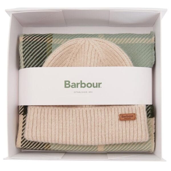 Barbour Pendle Beanie & Blair Scarf Gift Set