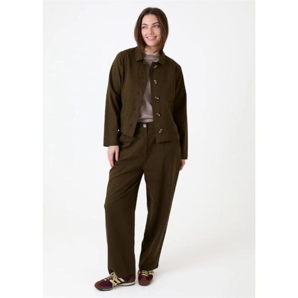 Ladies Boxy Cotton Twill Jacket - Image 3