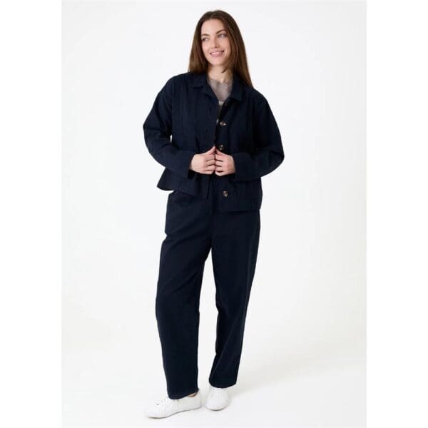 Ladies Boxy Cotton Twill Jacket - Image 4