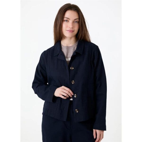 Ladies Boxy Cotton Twill Jacket - Image 5