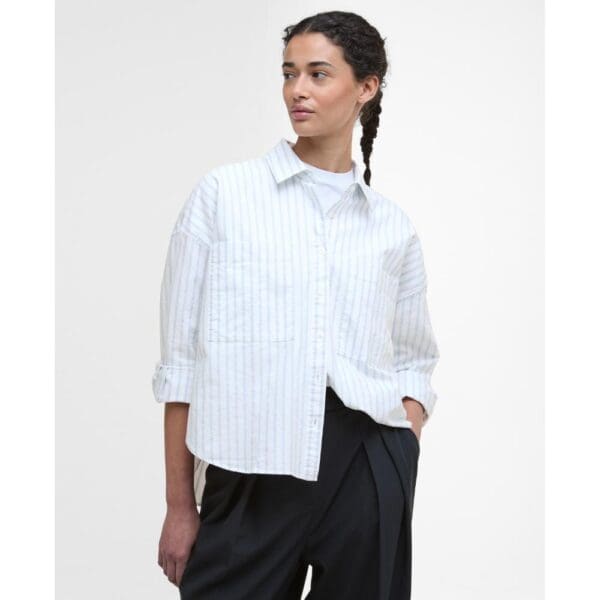 Barbour Ladies Lavensdale Striped Relaxed Shirt - Image 4