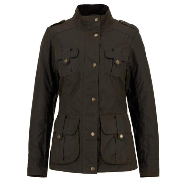 Barbour Ladies Winter Defence Wax Jacket - Image 11