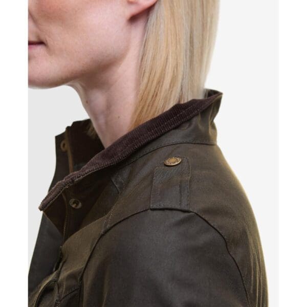 Barbour Ladies Winter Defence Wax Jacket - Image 3