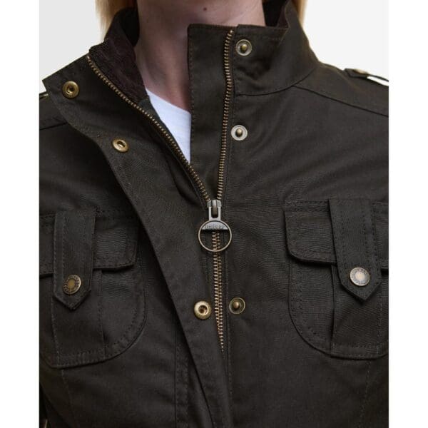 Barbour Ladies Winter Defence Wax Jacket - Image 4