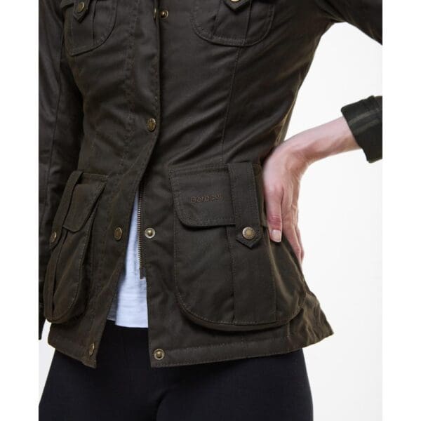 Barbour Ladies Winter Defence Wax Jacket - Image 5