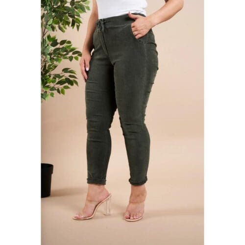 Ladies Fine Needlecord Magic Pants
