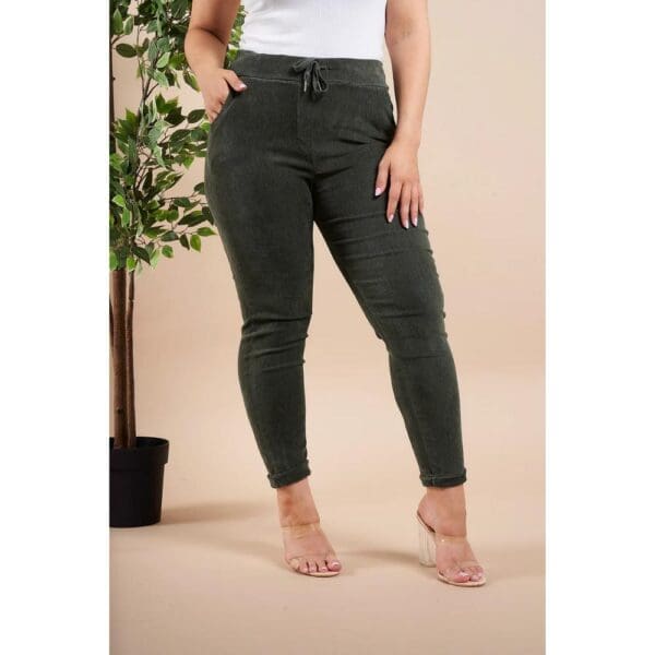 Ladies Fine Needlecord Magic Pants - Image 4