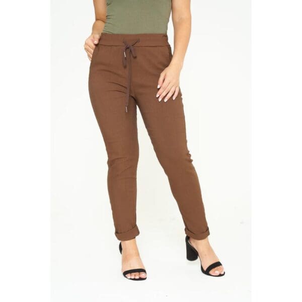 Ladies Plain Magic Pants - Image 2