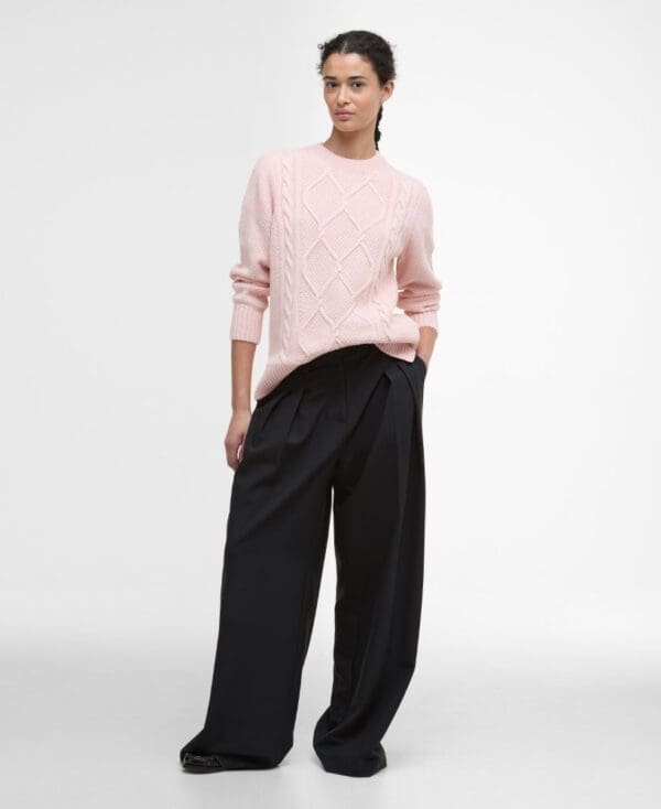 Barbour Ladies Burne Argyle Crew Neck Jumper - Image 4