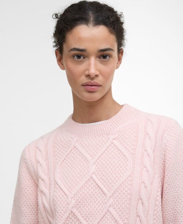 Barbour Ladies Burne Argyle Crew Neck Jumper - Image 5