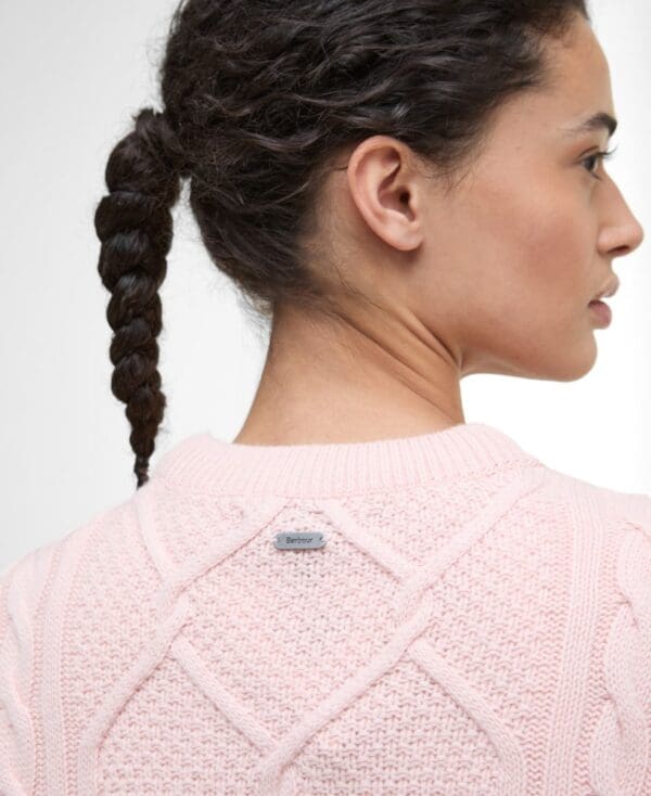 Barbour Ladies Burne Argyle Crew Neck Jumper - Image 6