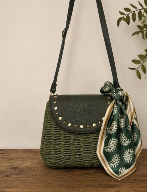 Green crossbody bag