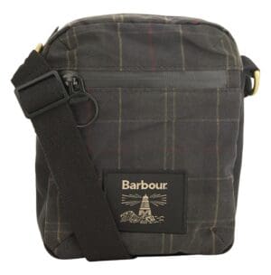 Barbour Field Tartan Waxed Crossbody Bag