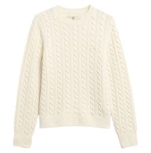 Barbour ladies Ashdown Relaxed Wool Blend Cable Knit Jumper 2