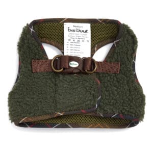 Barbour Green Fleece Step In Dog Harness 2