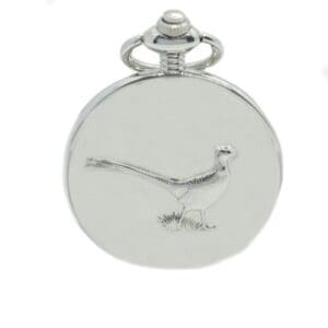 Pheasant Embossed Quartz Full Hunter Pocket Watch (Custom)